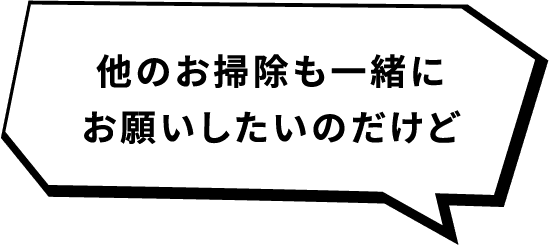 他のお掃除も一緒にお願いしたいのだけど