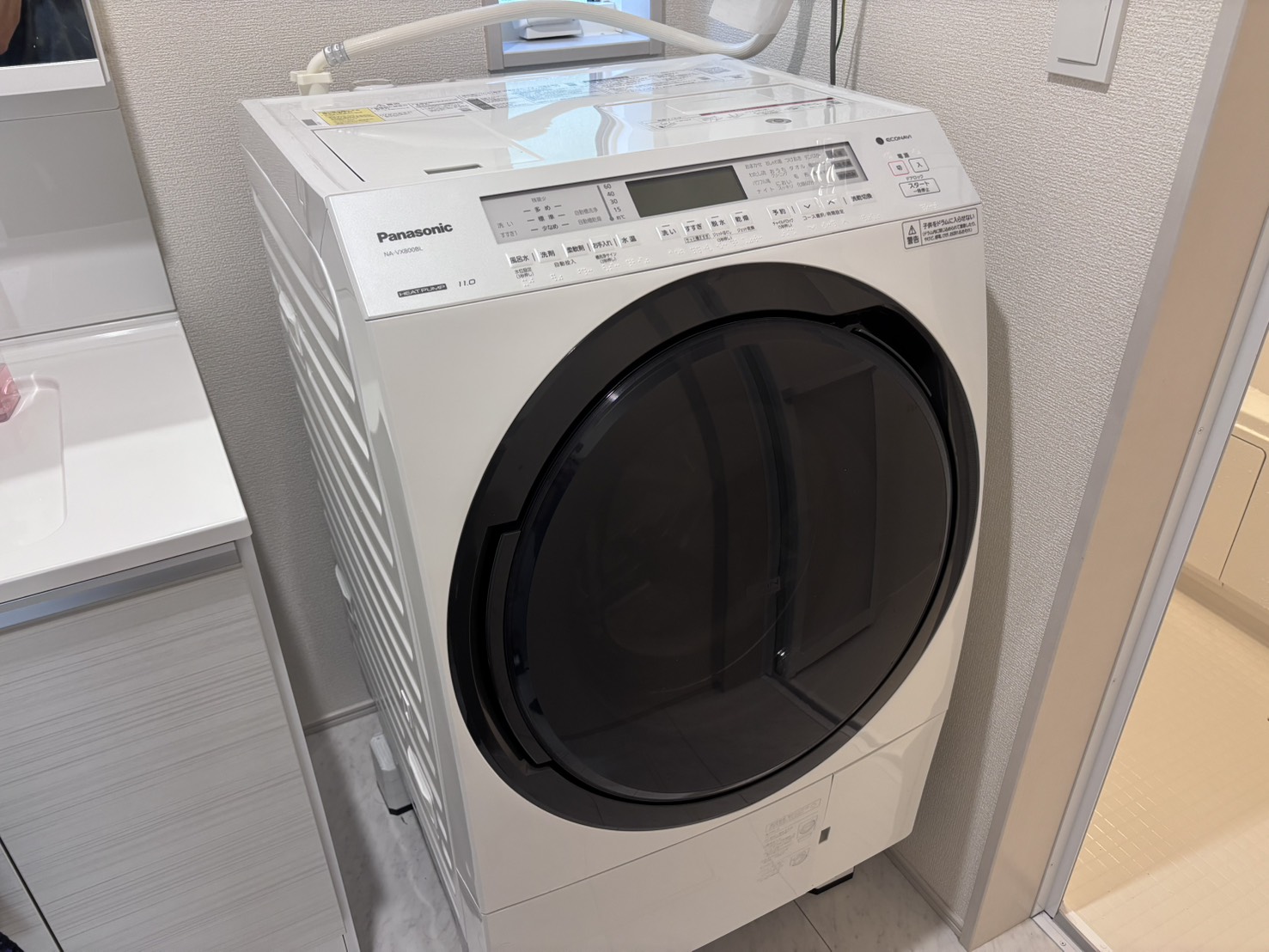 船橋市のお客様宅に設置されていたパナソニックのドラム式洗濯機NA-VX800BL