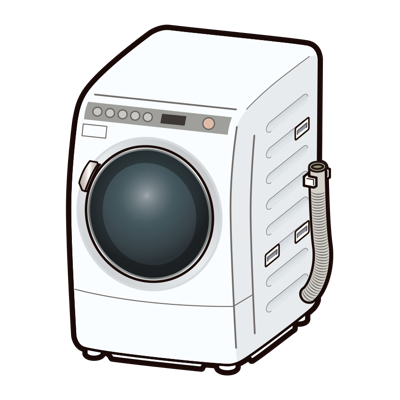ドラム式洗濯機のイラスト